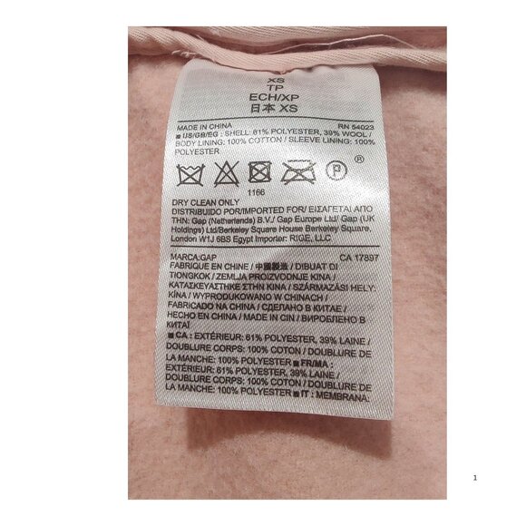 ✨ GAP Blush Pink Wool-Blend Wrap Coat – Dusty Rose – XS (EUC) - Picture 5 of 5